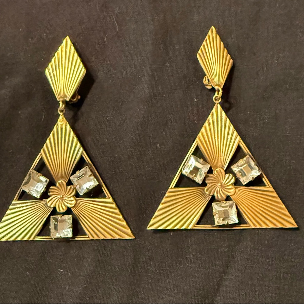 Joseff of Hollywood vintage earrings, 1940’s ca, American